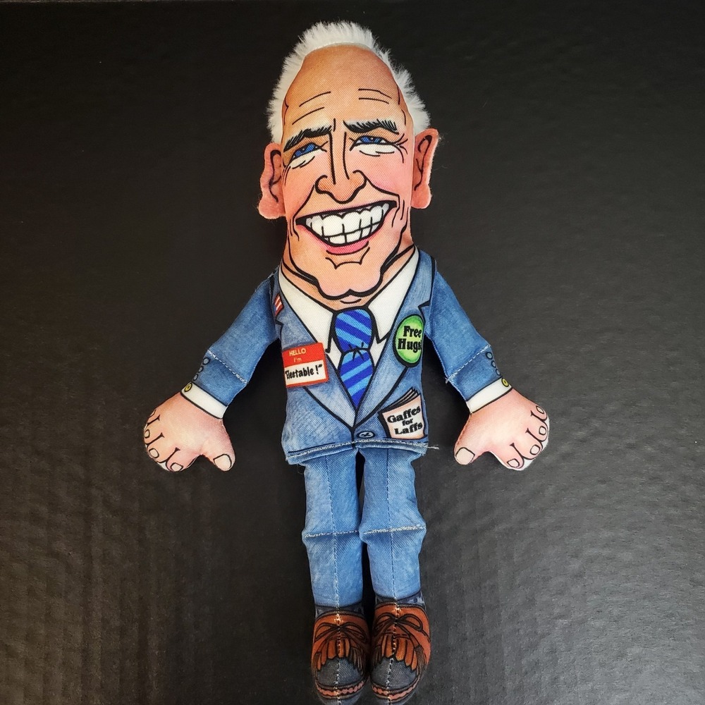 FUZZU 12" Joe Biden Political Parody Dog Chew Toy Plush Doll W/ Squeaker Belly